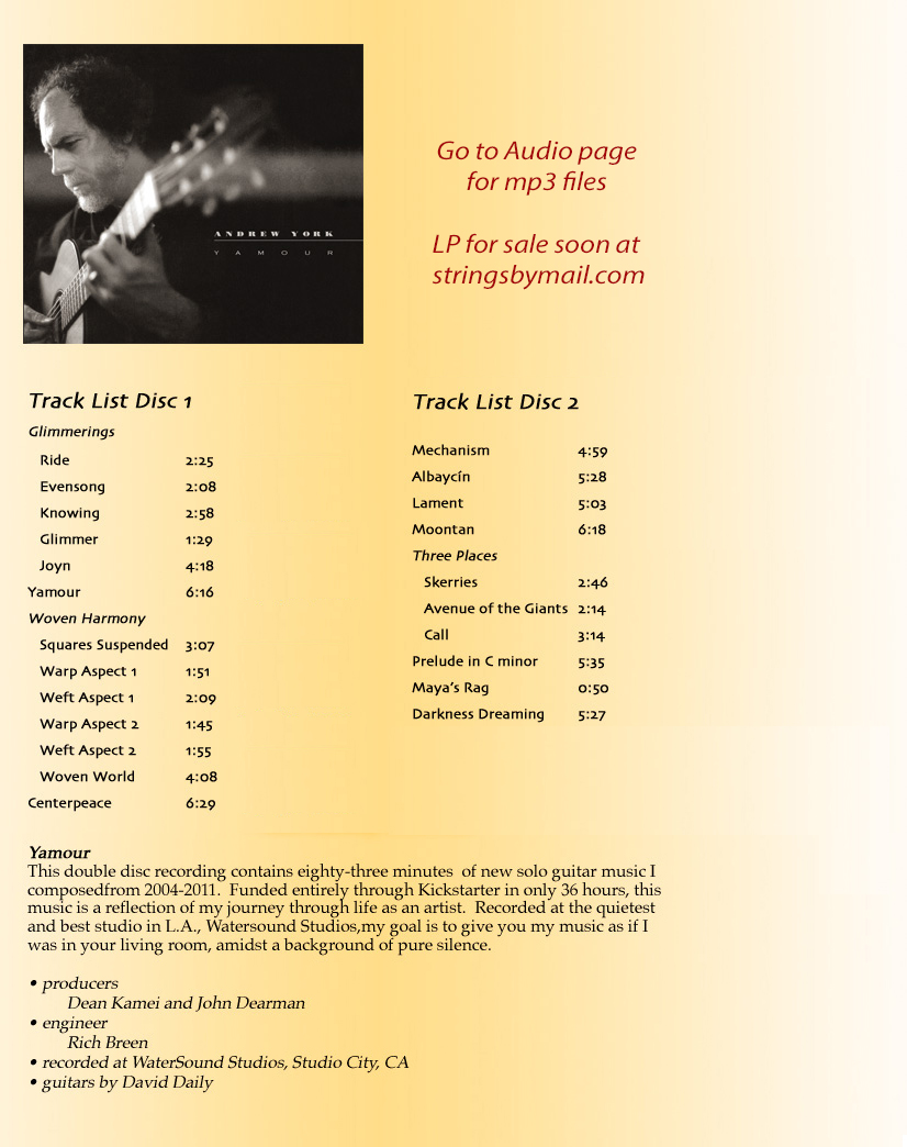Andrew York CD Yamour