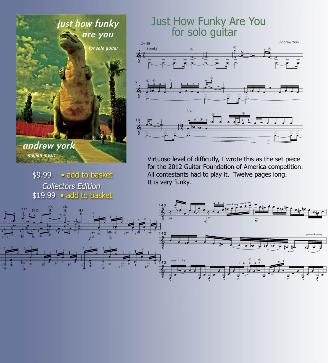 Sheet Music for Andrew York's KINDERLIGHT